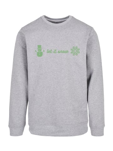 F4NT4STIC Sweatshirt Let It Snow Weihnachten in grau meliert