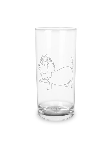 Mr. & Mrs. Panda Wasserglas Sternzeichen Löwe ohne Spruch in Transparent