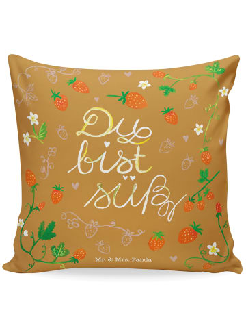 Mr. & Mrs. Panda kissen für sofa Erdbeeren Süß mit Spruch in Bunt