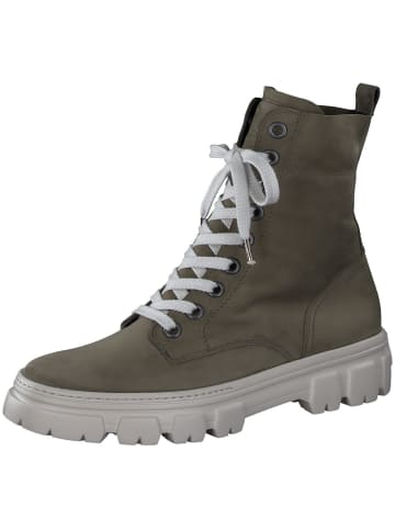 Schnürstiefelette in grün