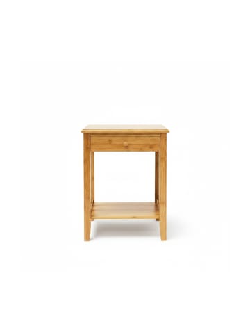 relaxdays Beistelltisch in Natur- (B)40,5 x (H)51,5 x (T)30,5 cm