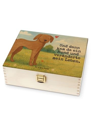 Mr. & Mrs. Panda Teekiste Hund Dogge Design mit Spruch in Weiß