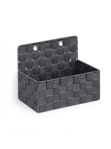 relaxdays 2 x Aufbewahrungskorb in Grau - (B)25x (H)20 x (T)16,5 cm