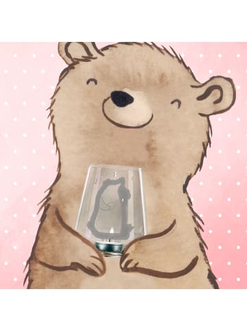 Mr. & Mrs. Panda Glas Windlicht Bär Lied ohne Spruch in Transparent