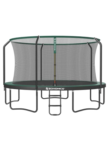 SONGMICS Gartentrampolin Saul in Grün - (H)270 x Ø427 cm