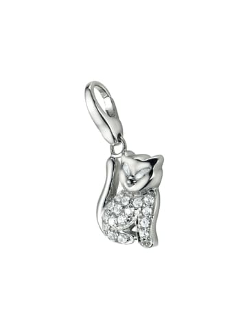 Giorgio Martello Milano Charm Katze Mit Zirkonia in Silber