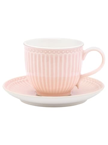 Greengate Tasse mit Untertasse ALICE PALE PINK Rosa