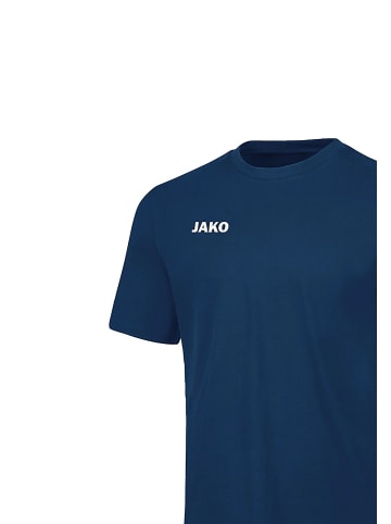 Jako Sport T-Shirt aus Bio-Baumwolle mit Rippkragen in Blau