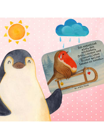 Mr. & Mrs. Panda Badezimmer Matte Rotkehlchen Schlitten Design m... in Weiß