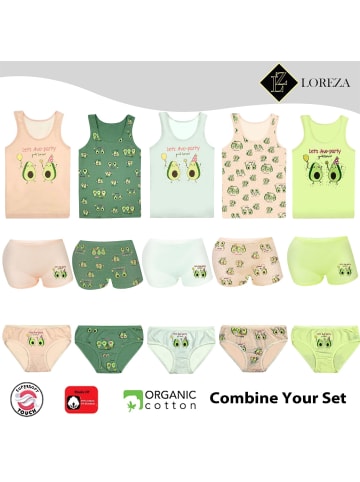 LOREZA 5er Set Pantys - Avocado - Bunt