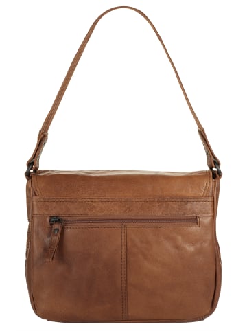 SPIKES & SPARROW Umhängetasche echt Leder in cognac