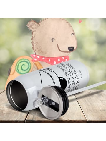 Mr. & Mrs. Panda Wasserflasche Avocado Yoga mit Spruch in Weiß