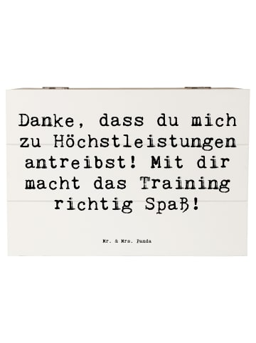 Mr. & Mrs. Panda Geschenkbox Spruch Motivierender Fitness-Traine... in Weiß