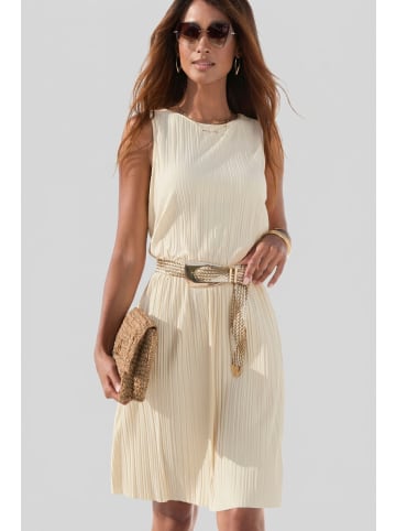 LASCANA Plisseekleid in creme