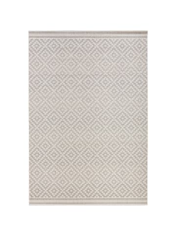 NORTHRUGS In- & Outdoor Teppich Raute grau/creme