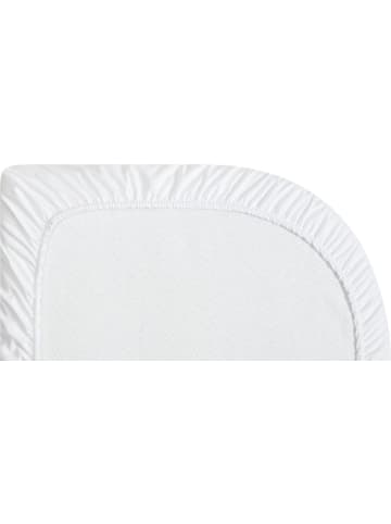 Playshoes Bettlaken "Jersey-Spannbettlaken 81x42+10 cm" in Weiß