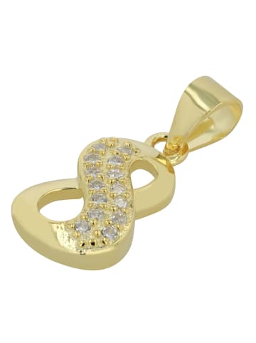 Adeliás Damen Anhänger – Unendlichkeitszeichen Anhänger aus 925 Silber in gold