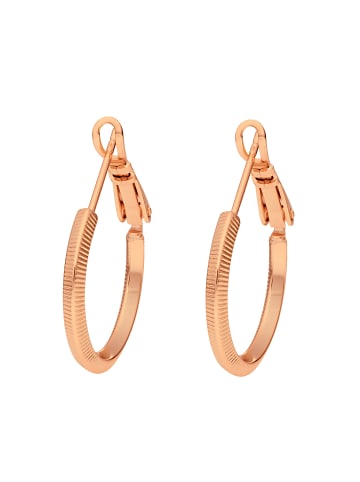Steel_Art Creolen Roana silberfarben poliert in rosegoldfarben