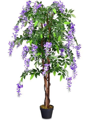 COSTWAY Kunstbaum mit Blueten in Lila