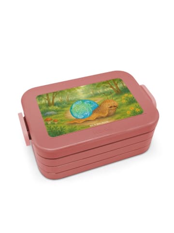 Mr. & Mrs. Panda Bentobox Schnecke Sir Design ohne Spruch in Rot Pastell