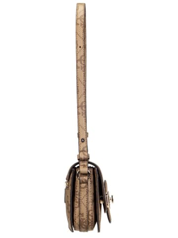 Guess Umhängetasche Janie Logo Conv Xbody Flap in Latte Logo