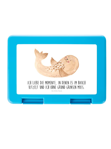 Mr. & Mrs. Panda Snackbox Robbe Liegen mit Spruch in Weiß