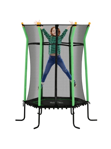 HOMCOM Kindertrampolin in Grün 163,5L x 163,5B x 190H cm