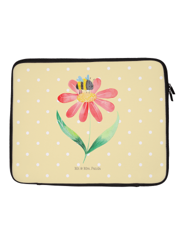 Mr. & Mrs. Panda Notebook Tasche Hummel Blume ohne Spruch in Gelb Pastell