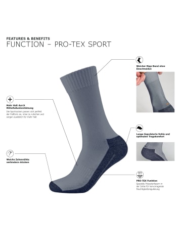 camano Unisex-Sportsocken 2 Paar in jeans