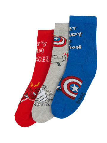 ONOMATO! 6er-Set: Socken Avengers Iron Man und Captain America in Mehrfarbig