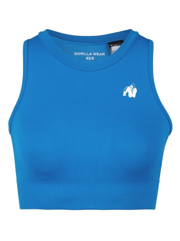 Gorilla Wear Olivia Nahtloses Crop-Top – Blau