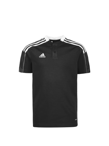 adidas Performance Poloshirt Tiro 21 in schwarz / weiß