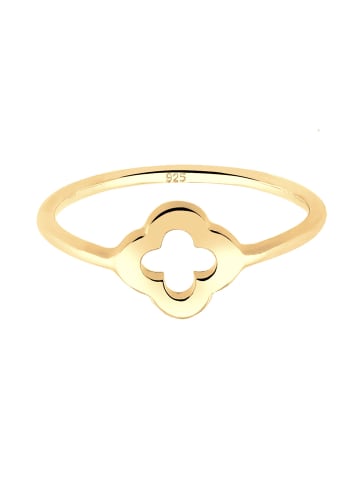 Elli Ring 925 Sterling Silber Kleeblatt in Gold