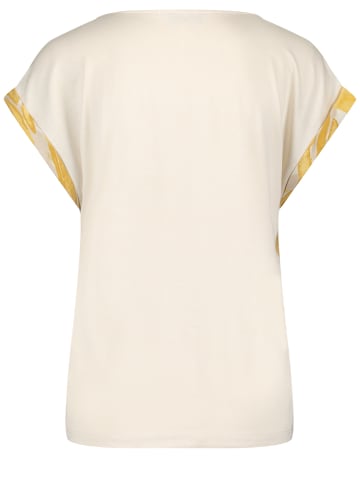 TAIFUN T-Shirt Kurzarm Rundhals in Golden Cumin gemustert