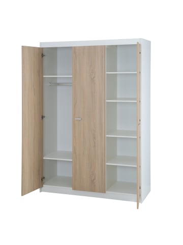 roba Kleiderschrank Gabriella 3-türig weiß gefräst fürs Kinderzimmer