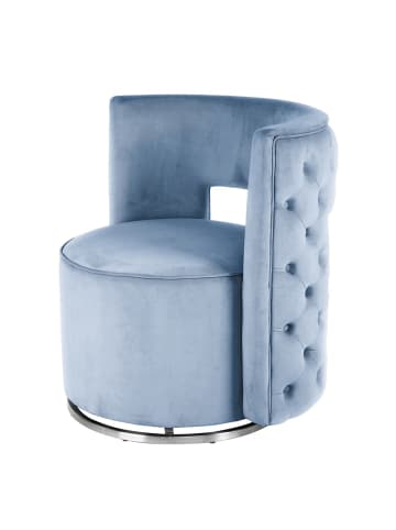 Kayoom Sessel Drehsessel Beverly in hellblau - silber