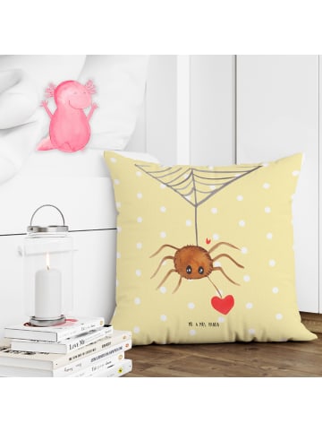 Mr. & Mrs. Panda Kissen Spinne Agathe Liebe ohne Spruch in Gelb Pastell