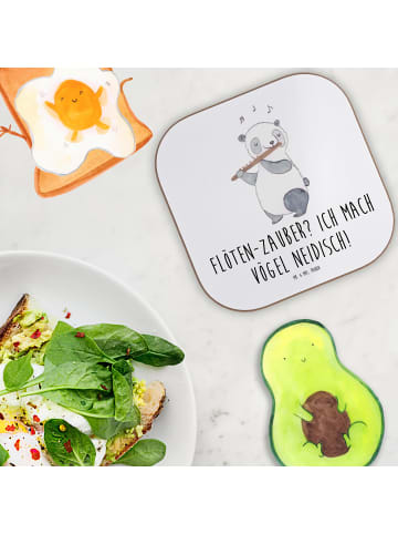 Mr. & Mrs. Panda Untersetzer für Gläser Flöte Zauber mit Spruch in Weiß