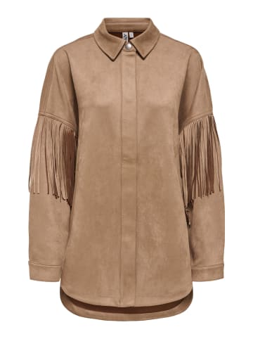 ONLY Hemdjacke in Cocoa Créme