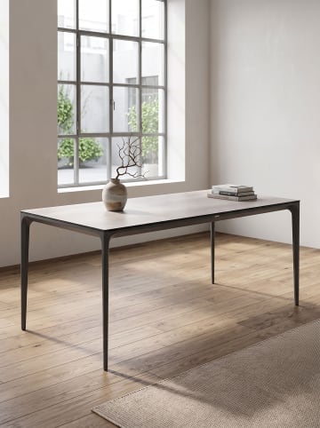 Beliani Esstisch SOVARETO in Grau - (W) 90 x (H) 75 x (L) 180 cm