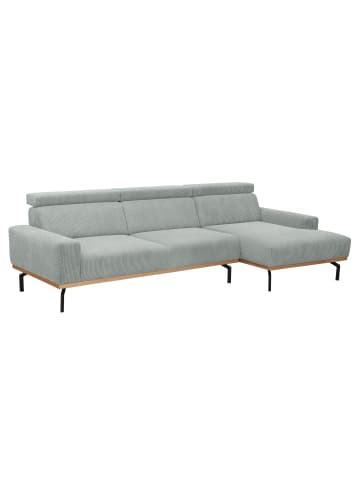 58 aufm Kessel SOFA mit Longchair rechts Katrien Cordstoff silber