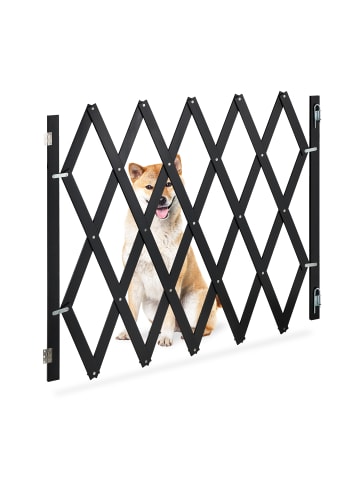 relaxdays Hundeabsperrgitter in Schwarz - (B)140 x (H)87 cm