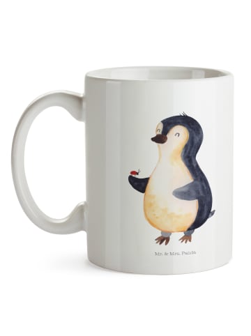 Mr. & Mrs. Panda Kaffeetasse Pinguin Marienkäfer ohne Spruch in Weiß
