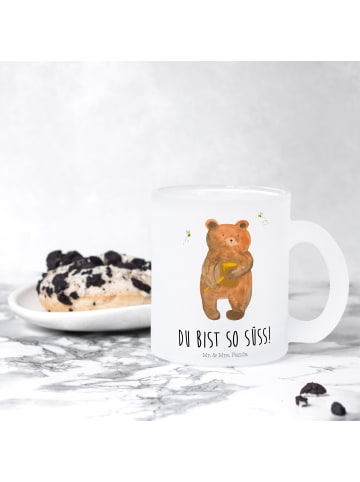 Mr. & Mrs. Panda Glühweinbecher Bär Honig mit Spruch in Transparent