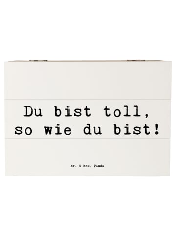 Mr. & Mrs. Panda Box Spruch Schulanfang Einzigartig mit Spruch in Weiß