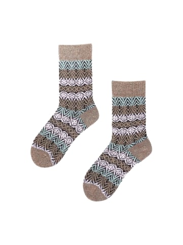 Hudson Socken Cosmic Nordic gemustert in Cosmic brown