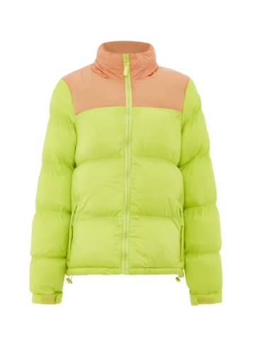 myMo Wattierte Steppjacke in Saure Limette Aprikose