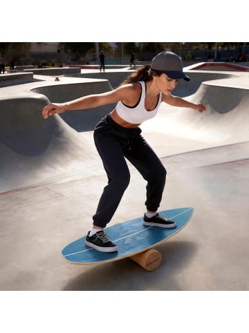 COSTWAY Surfin Balance Board aus Birkenholz in Blau