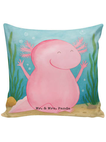 Mr. & Mrs. Panda Deko Kissen Axolotl Hurra Design ohne Spruch in Weiß