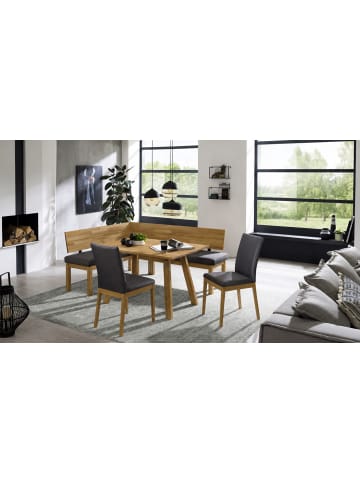 58 aufm Kessel ECKBANKGRUPPE Modern Danny 1 für 7 Personen Massivholz Wildeiche/Grau